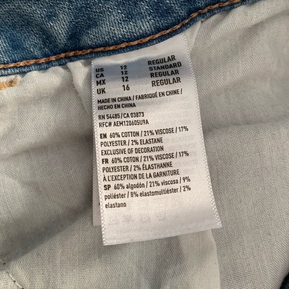 American Eagle Distressed Ripped High Rise Jegging Skinny Jeans - Picture 5 of 5